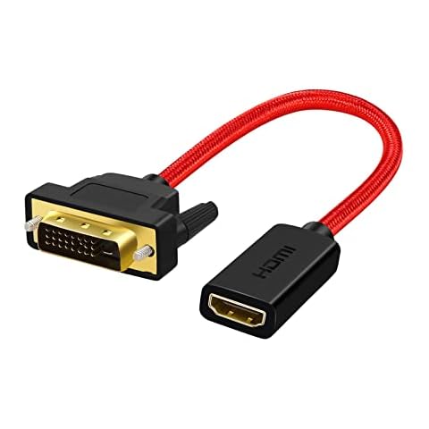 ANNNWZZD DVI auf HDMI Adapter, HDMI Buchse Cover