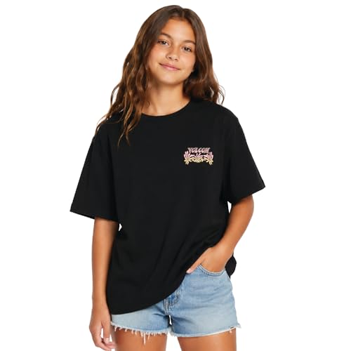 Image of Volcom Girls Shirts - Casual Crewneck Short Sleeve Graphic Tee Trendy Tops - Breathable Girls Summer Clothes
