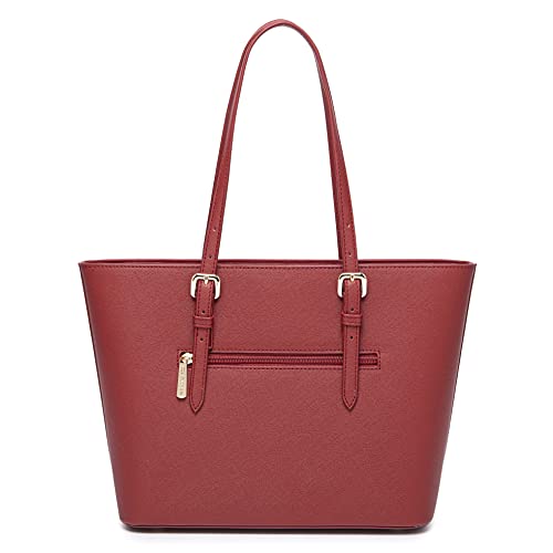 Image of David Jones - Women's Shopper Handbag Medium - Shoulder Bag Tote Bag PU Leather - Bag Everyday Office Work School Travel Shopping - Classic Work Bag Elegant Medium Large