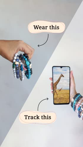 Fahlo Giraffe Tracking Bracelet, Elastic, Supports Somali Giraffe Project, One Size Fits Most For Men And Women (Lava Stone) #TOP1