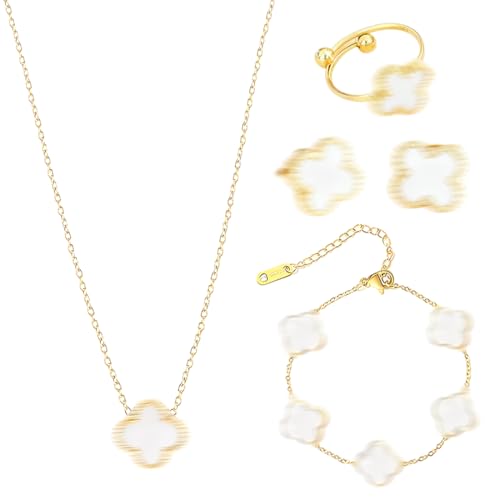 GNALIA Van Cleef Estilo Conjunto De Joyas Trébol De Cuatro...