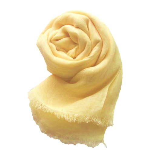 [.a all over the world] ストール リネン 100% 大判 麻 ストール レディース (イエロー)のサムネイル