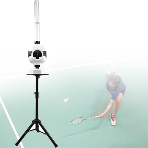 Máquina automática de servir bádminton, dispositivo de entrenamiento portátil para adolescentes, adultos y niños, altura de servicio ajustable hasta 6 m