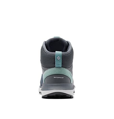 Columbia Tênis feminino Trailstorm Mid impermeável para caminhada, Grafite/Verde empoeirado, 37