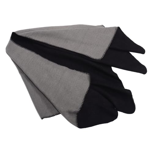 Poncho chaud femme en laine imitation double face noir et blanc