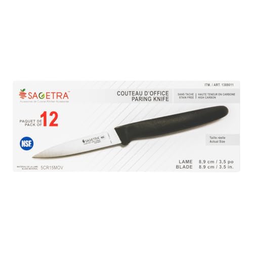 Sanelli Paring Knife 9 cm (3.5 in) Pack of 12 by Sagetra - Used condition - CA$34.51