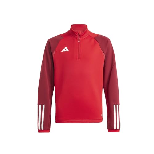 adidas Kids Boys Tiro23 Long Sleeve Quarter Zip Soccer Cleats Moisture Wicking - Red - Size XXS