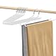 Hosenbügel, 10 Stück Hosenbügel Platzsparend Multifunctional Hosen Kleiderbügel Metall Hosenkleiderbügel mit Offenen Enden für Hosen Röcke Handtücher 38B x 13H cm (Beige-weiß)