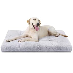 Nobleza Cama Lavable Grande, Super Suave y Esponjoso Anti-Ansiedad Cama para Perros, de Felpa Fondo Antideslizante, Gris Cama antiestres, 110x73x10 cm, XL