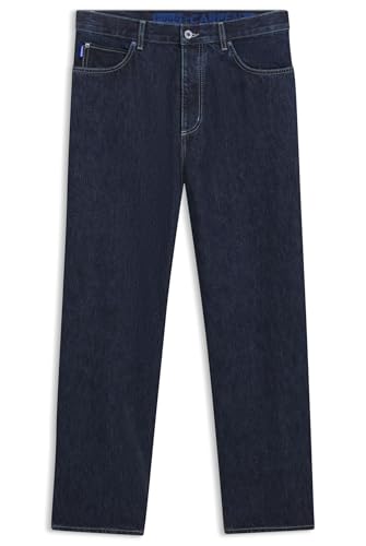 Jean baggy HUGO Carpenter denim bleu foncé avec poches outils et coupe ample