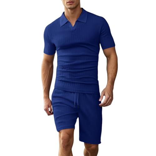 Ensemble homme vêtements de sport bleu marine ensemble décontracté été respirant