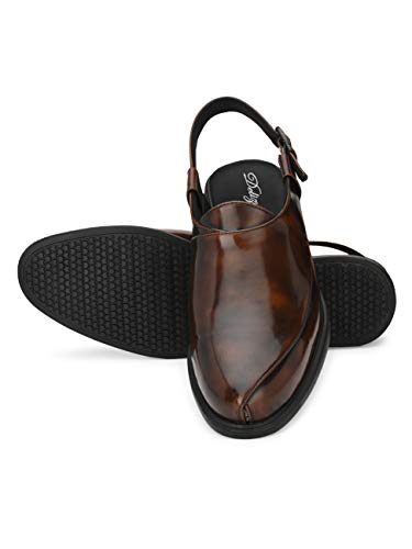 Image of Delize Men's Brown Roman Sandals