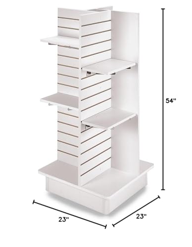 Sswbasics 60183 Durable White Slatwall Tower For Retail: Premium Slatwall Display Panels thumb #1