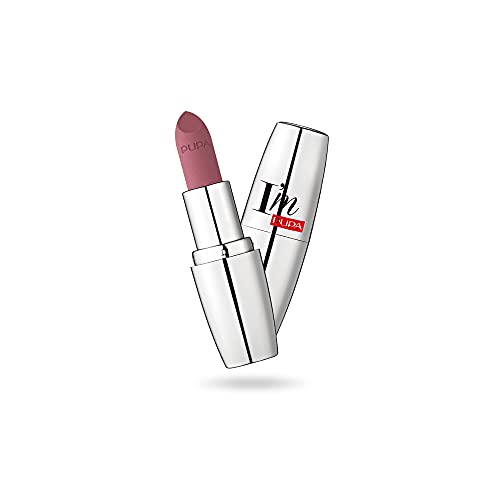 Pupa Milano I'M Matt Pure Color Lipstick - Velvety and Matt Lip Color - For Extraordinary Performance - Rich And Creamy Texture - 030 Mystery Rose - 0.123 Oz