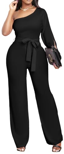 sexycherry Formal Jumpsuit for Women Dressy Elegant Long Straight Pants Jumpsuits for Party Club with Zipper