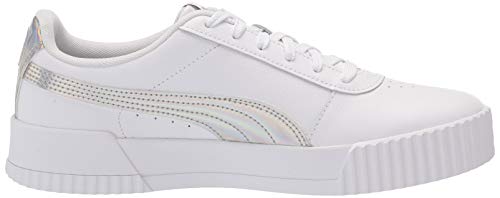 Image of PUMA Carina Iridescent Women's Sneaker, Puma White /Puma Silver, 10.5