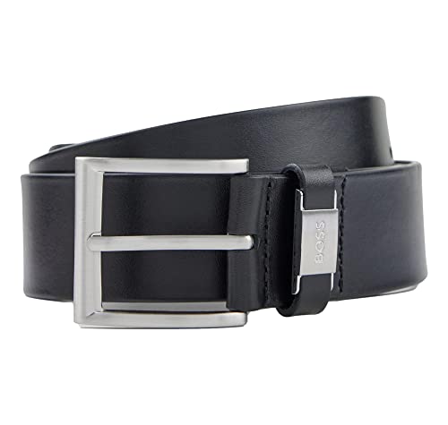 BOSS Leder Gürtel Connio Leather Belt W115 Black schwarz
