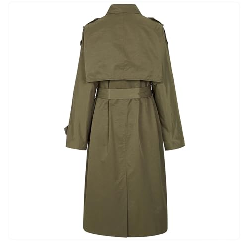 Trench long à double boutonnage veste imperméable mi-saison - 5