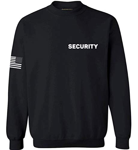 Awkward Styles Security Sweatshirt with Flag on Sleeve Security Guard Sweater