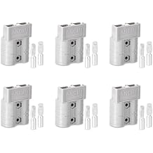 ELFCULB Battery Quick Disconnect Connector 50A Anderson SB50 -Waterproof Plug with Silver Contacts for Solar System/Winch/Truck/Forklift 6Pcs