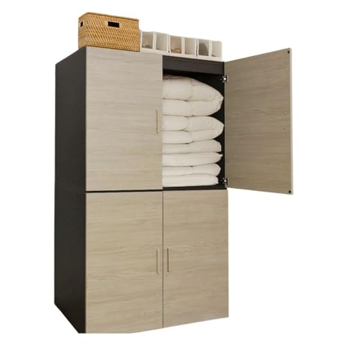 幅110cm 布団収納の悩みが解消する大型収納庫 TS布団タンス ダークブラウン×グレージュ 日本製 ≪寄付者様組み立て品≫ [K-18804_04]