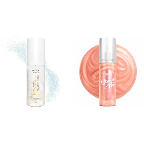 Image of FACESCANADA Ultime Pro Shimmer Makeup Fixer, 50ml & Ultime Pro Strobe Makeup Fixer Mini - Rose Gold, 50 ml