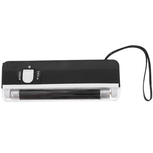 CLISPEED Mini detector de dinero portátil con linterna LED UV, dispositivo de detección de efectivo de alta precisión para uso diario, pequeño comprobador de facturas sin batería para oficina y viajes