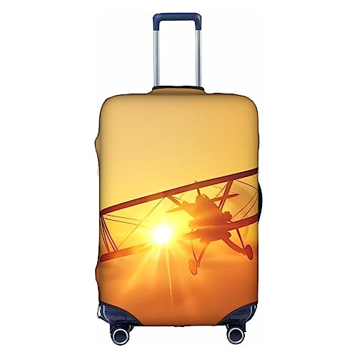 Housse de protection pour valise évite rayures et salissures Dehiwi motif avion au coucher de soleil