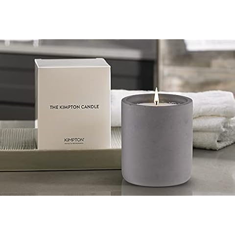 Kimpton Style Hotel Candle - with Notes of Citrus, Green Tea, and Musk - Soy Blend Wax in Matte Concrete Grey Vessel - Includes Gift Box - 11 oz. (Set of 2) Cover