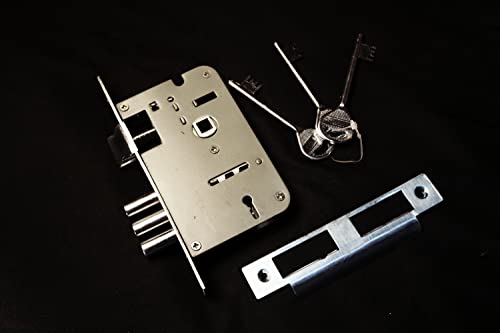 Image of Mortice Lock for Main Door | Dual Lock System | 8 Inch Mortice Handle with 3 Keys | KY Stainless Steel Series |