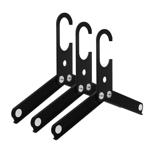 Ciieeo 3Pcs Heavy Duty Foldable Travel Hangers Space Saving Portable Metal Hangers for Wet Clothes for Camping Cruising Hotels and Travel Accessories
