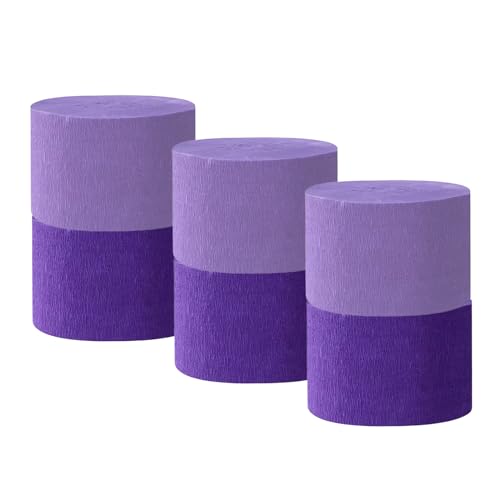 Image of Capesaro Purple Crepe Paper Streamers - 6 Rolls Party Streamers for Various Festival Party Decorations
