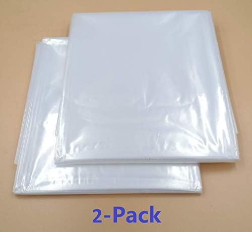 ComfortHome 1.5 Mil Mattress Bag for Moving and Storage (Clear, Queen/King Size) - 2 Pack