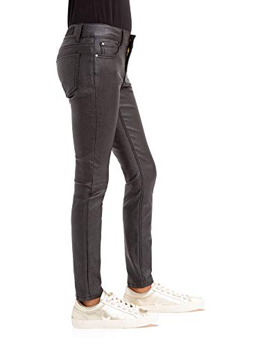 Jordache Girl's Express Yourself Sparkle Coated Skinny Jean (Black)3
