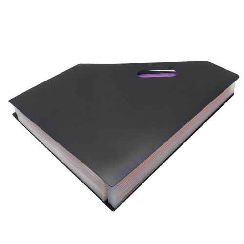 Chinflly Suporte de arquivo expansível para mesa, 13 bolsos multicoloridos, pasta de arquivos portát