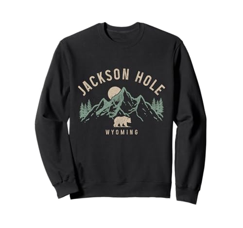 Jackson Hole Wyoming Mountains Bear Vintage Sweatshirt