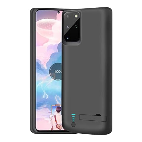 BAHOND Battery Case for Samsung Galaxy S20+ Plus 5G, 6000mAh Rechargeable Extended Battery Charging Charger Case, Add 100% Extra Juice, Not Compatible with Galaxy S20 FE (6.7 inch) Black Cover