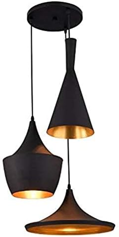 Groeien newPT-X3VH-0ZIP 40-Watts Antique Hanging Lamp, Black (Round, Pack of 1,Metal)