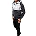 Mens Tracksuit Set 2 Piece Sweatsuits Zip up Athletic Hoodie Stretchy Sweatpants Color Block Jogging Suits Fashion Black