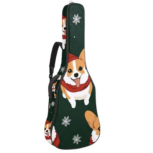 Sac guitare acoustique imperméable avec double poche et sangles de transport