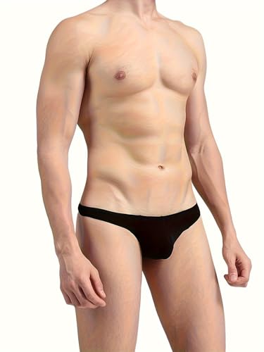 Men's Modal Thong Breathable Shaping 3D Pocket Low-Waisted Sexy Luxurious Blend G-string 3 Pack2