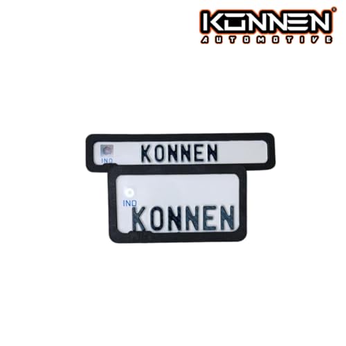 Image of Motorcycle Number Plate Frame for IND Plates (Plastic,| Heavy | Black - Set of 1 | Front & Back)