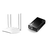 TP-Link TL-WA1201 Point d'accès WiFi AC1200 & TL-POE150S Injecteur PoE, Noir