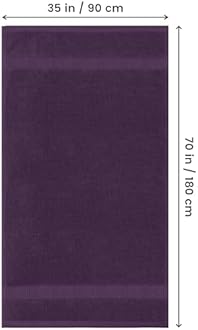 Utopia Towels Luxurious Jumbo Bath Sheet 2 Piece, 600 GSM, 35 by 70 Inches, 100% Ring Spun Cotton, Highly Absorbent and Quick Dry Extra Large Bath Towel, Super Soft Towel, Plum