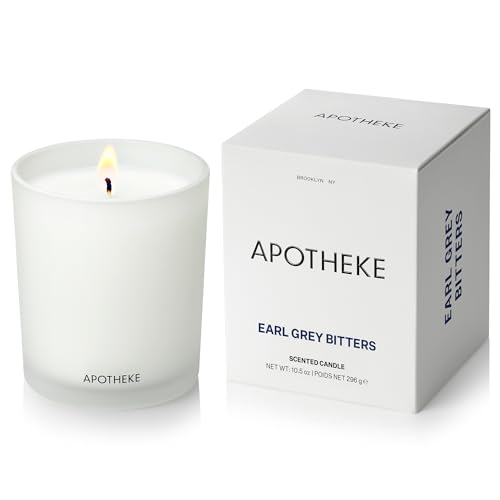 Apotheke Signature Scented Candles for Home, Earl Grey Bitte