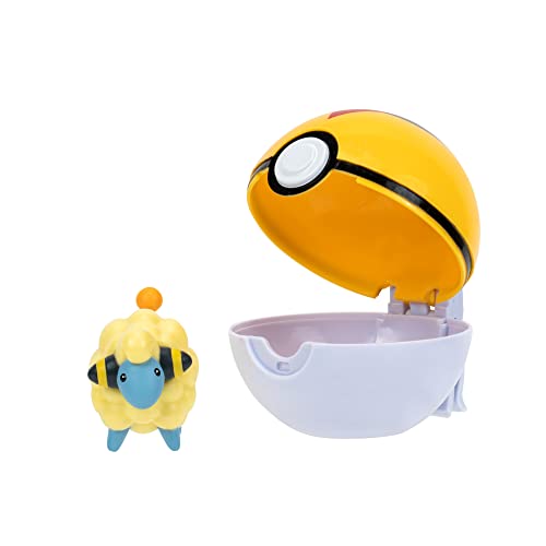 Pokémon Clip ‘N’ Go Mareep Includes 2-Inch Battle Figure and Level Ball Accessory, Voltilamm - Image 2
