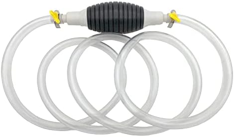 NOWEOD Siphon Pump for Water Gas Oil Fuel Transfer Petrol Diesel Fluid Fish Tank, Portable Widely use Manual Hand Pump, Gasoline Pumps with 2 Durable PVC Hoses 2Meter or 6.5ft