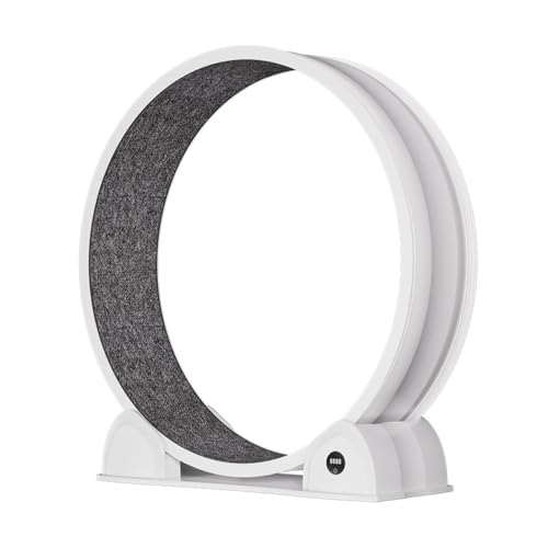 Brfveob 万歩計付きキャットホイール 非常にシンプルで迅速なインストール 猫 ルームランナー 猫のエクササイズホイール ランニングマシーン 猫 回し車 車輪 低騒音 室内飼い猫の運動不足解消のために (デジタル表示付き)