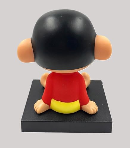 Image of Awestuffs Phone Holder Bobblehead Action Figure for Car Dashboard, Office Desk & Study Table (Pack of 1) (Shinchan)