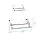 Gatuida Stainless Steel Over The Door Towel Bar Rack Double Towel Holder for Bathroom Kitchen Durable Brushed Finish Easy Installation No Tools Required Space Saving Design